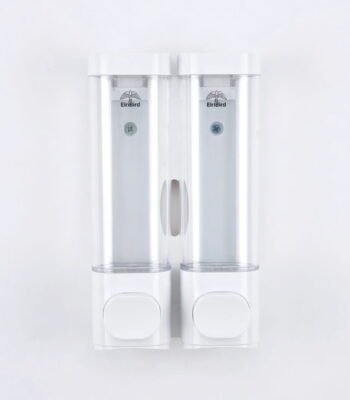 EBSD0012-250 ml set of 2 - white- abs double soap dispenser-ElriBird