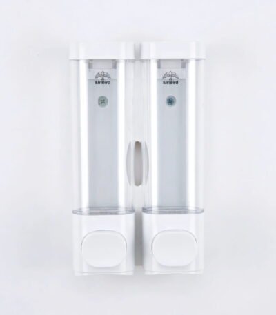 EBSD0012-250 ml set of 2 - white- abs double soap dispenser-ElriBird