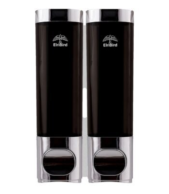 EBSD0014-250 ml set of 2 black - double soap dispenser-elribird