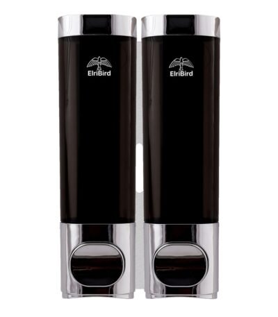 EBSD0014-250 ml set of 2 black - double soap dispenser-elribird