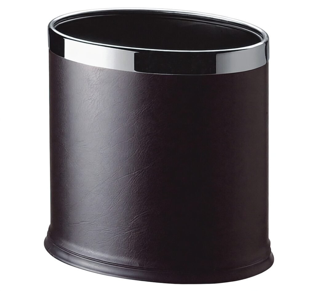 ElriBird - Oval Shape Leather Room Bin EBWB0004-BL