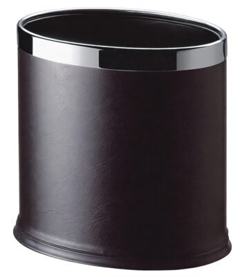 ElriBird - Oval Shape Leather Room Bin EBWB0004-BL