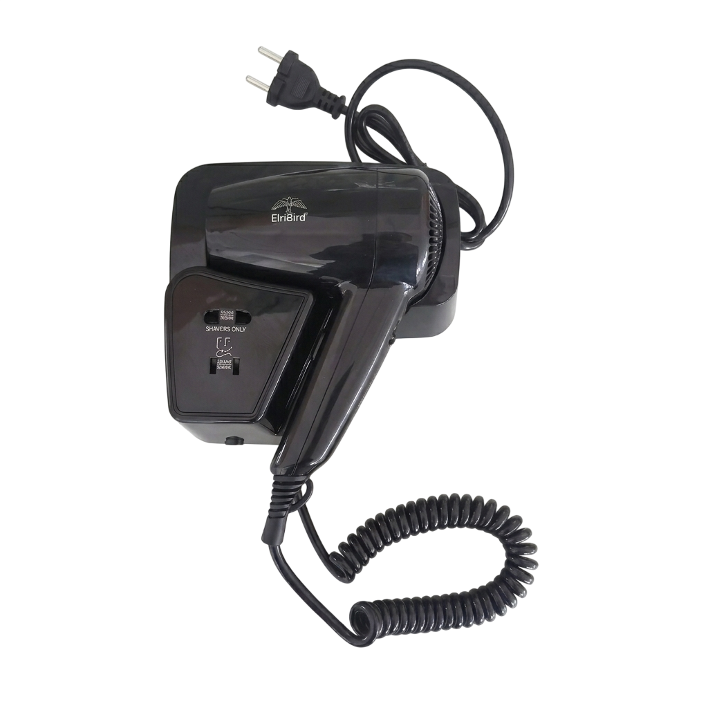EBHR0018 - 1200 W- Black Color hair dryer for hotels ElriBird India LLP EBHR0018 - 1200 W- Black Color hair dryer for hotels ElriBird India LLP