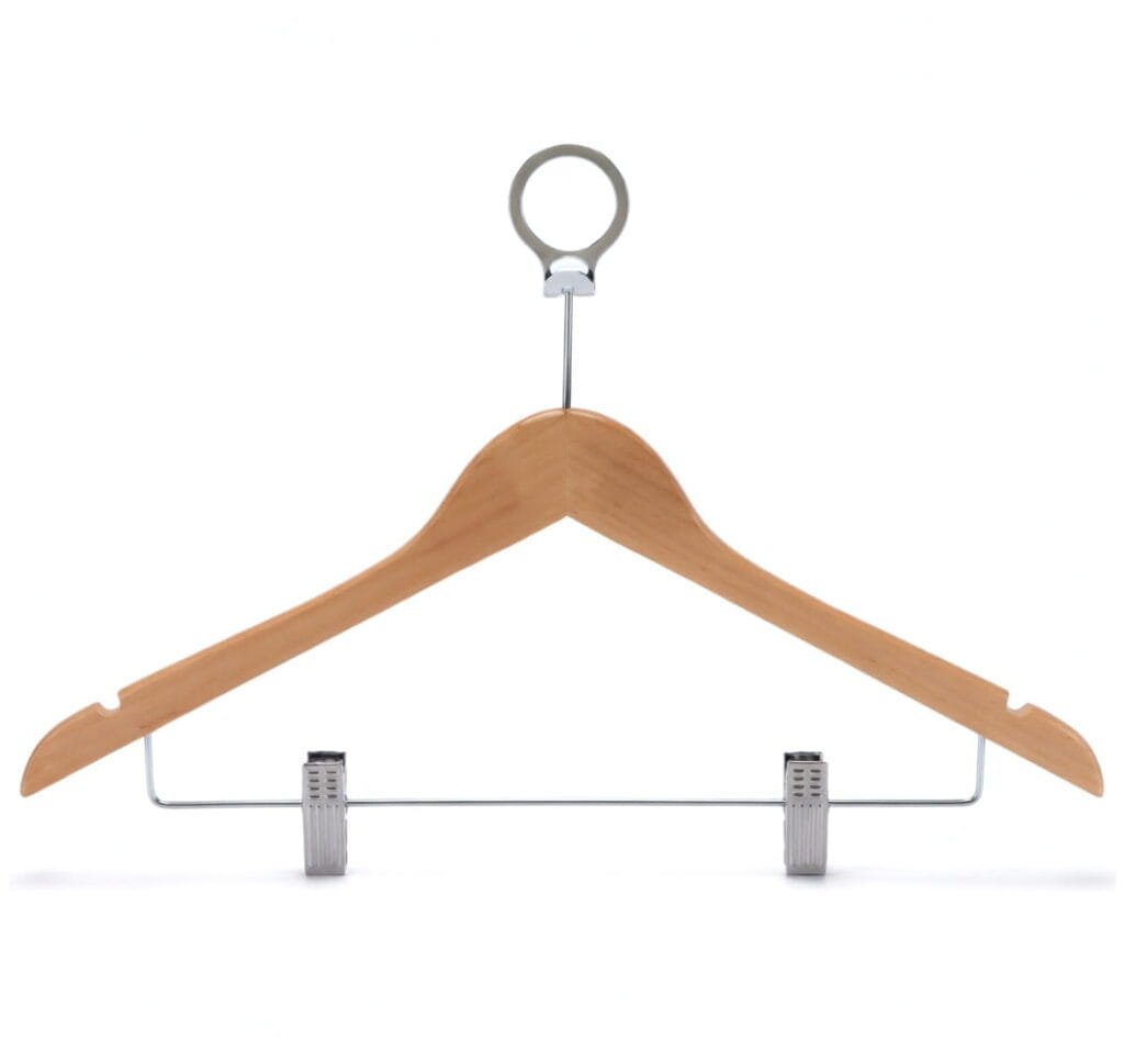 ElriBird Hotel Hangers - Anti-Theft Cloth Hanger With 2 Clips-EBCH0002-W