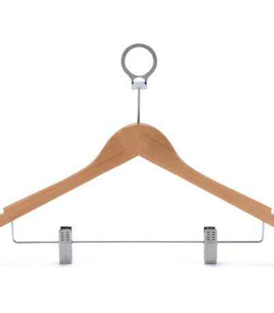 ElriBird Hotel Hangers - Anti-Theft Cloth Hanger With 2 Clips-EBCH0002-W