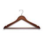 ElriBird - Wooden Hanger Brown Normal Cloth Hanger For Clothes-EBCH0003-BR