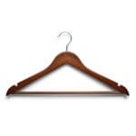 ElriBird - Wooden Hanger Brown Normal Cloth Hanger For Clothes-EBCH0003-BR