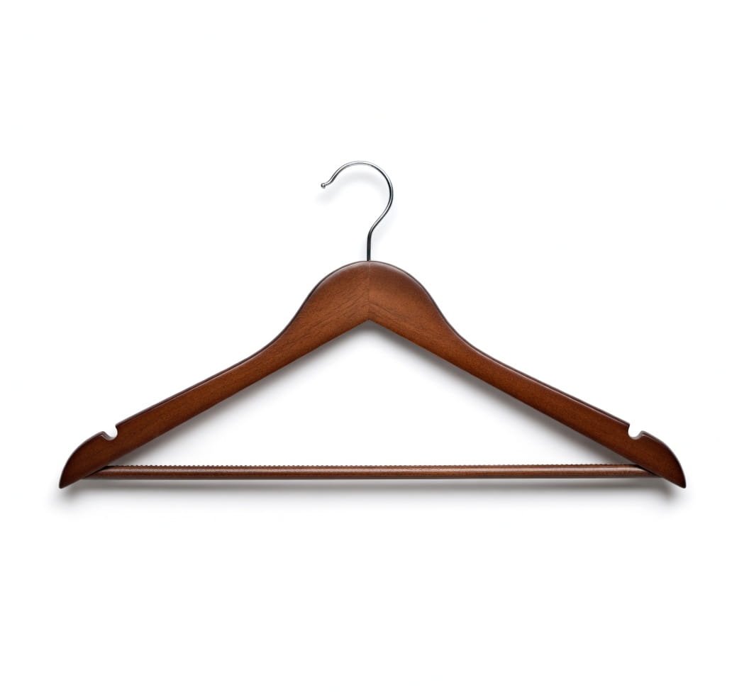 ElriBird - Wooden Hanger Brown Normal Cloth Hanger For Clothes-EBCH0003-BR ElriBird - Wooden Hanger Brown Normal Cloth Hanger For Clothes-EBCH0003-BR