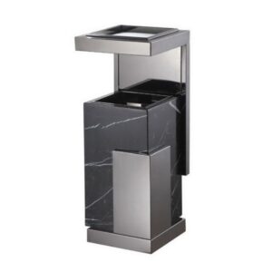 Trashcan with ashtray stainless steel ebwb0022