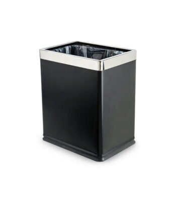 10L Matte Black Steel Open Top Dustbin for Hotels #1PRICE - elribird - ebwb0029