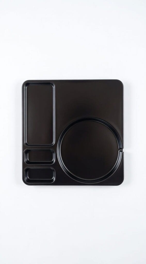 Compact Black Melamine Hotel Kettle Tray – EBKL0022