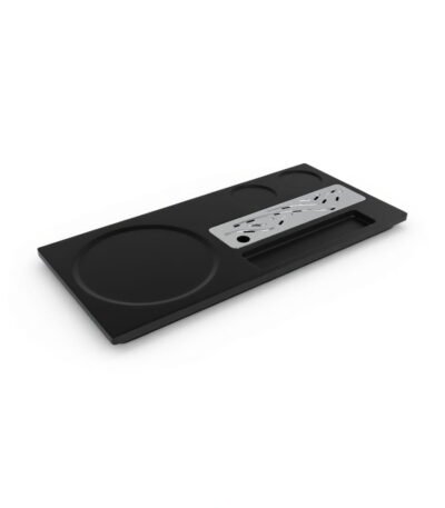 ElriBird - Kettle Hotel Room Melamine Tray - EBKL0021 Black Melamine Kettle Tray For Hotel Room